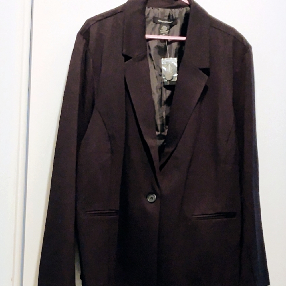 NWT Black 1 button blazer mid weight size 30
